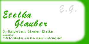etelka glauber business card